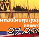 ราคาทองไทยสูงสุด