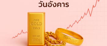 ราคาทองคำวันนี้เปิดตลาดขึ้น 350 บาท
