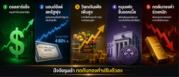แนวโน้มราคาทองคำถูกกดดันจากคาดการณ์เฟดขึ้นดอกเบี้ย หลังกังวลเงินเฟ้อพุ่ง
