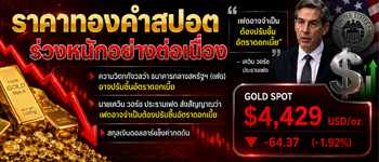 แนวโน้มราคาทองคำถูกกดดันจากคาดการณ์ที่ว่าเฟดอาจจะขึ้นอัตราดอกเบี้ยในการประชุมเดือนก.ย.