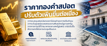 แนวโน้มราคาทองคำปรับตัวขึ้นหลังพันบัตรสหรัฐลดลง รวมทั้งคาดการณ์ที่ว่าเฟดจะไม่ขึ้นดอกเบี้ยในเดือนต.ค.